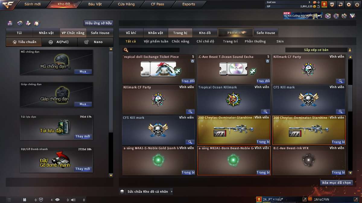 shop acc cf uy tin gia re